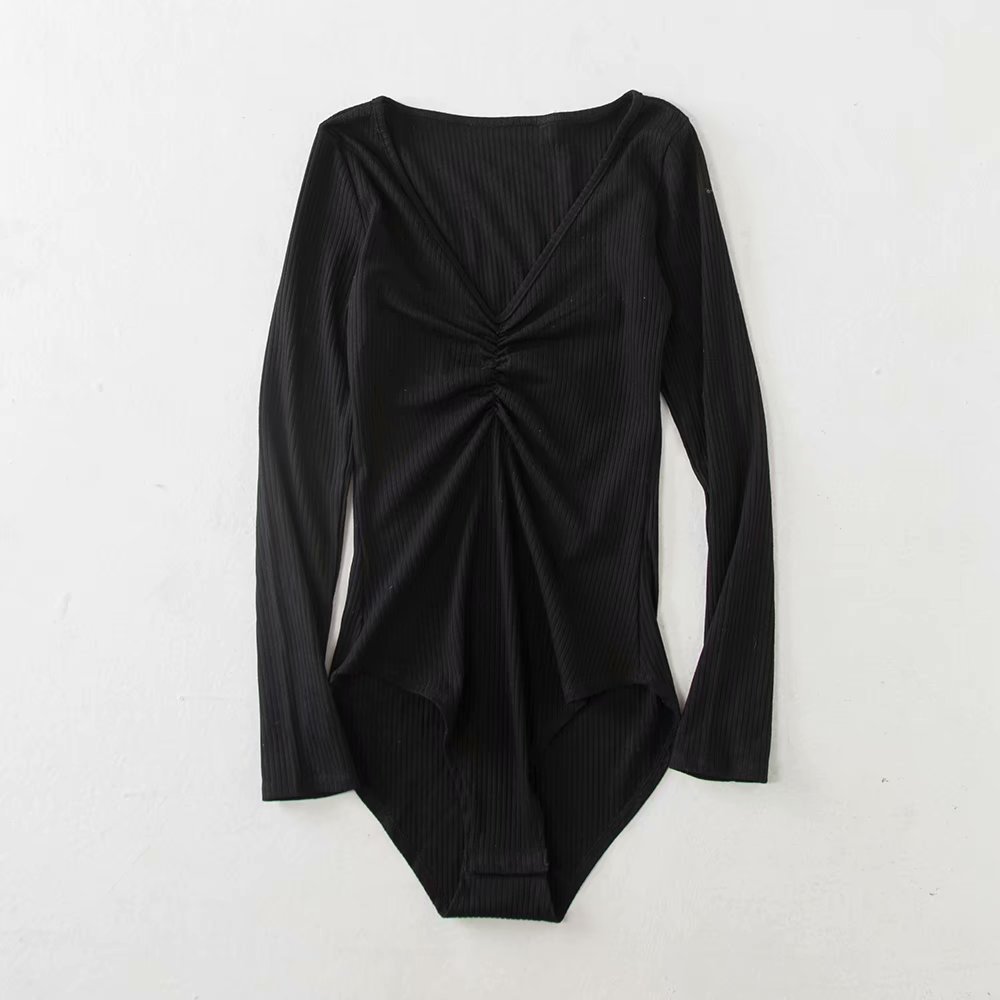 Tightfitting Slim Long-sleeved  Onepiece Bottoming Shirt