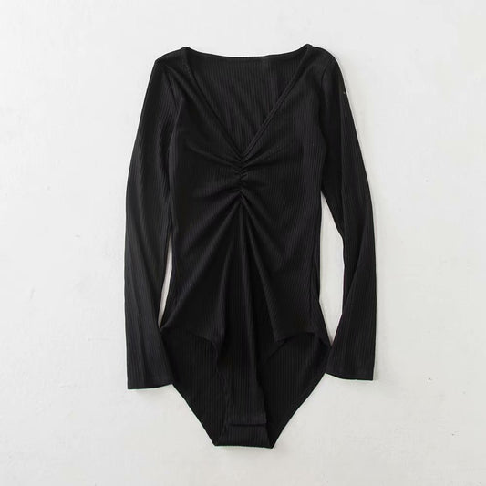 Tightfitting Slim Long-sleeved  Onepiece Bottoming Shirt