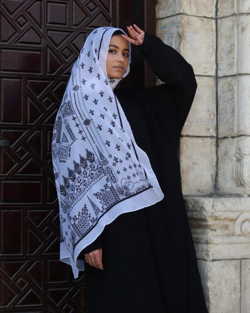 Satin Printed Hijab Printed Shawl Headscarf