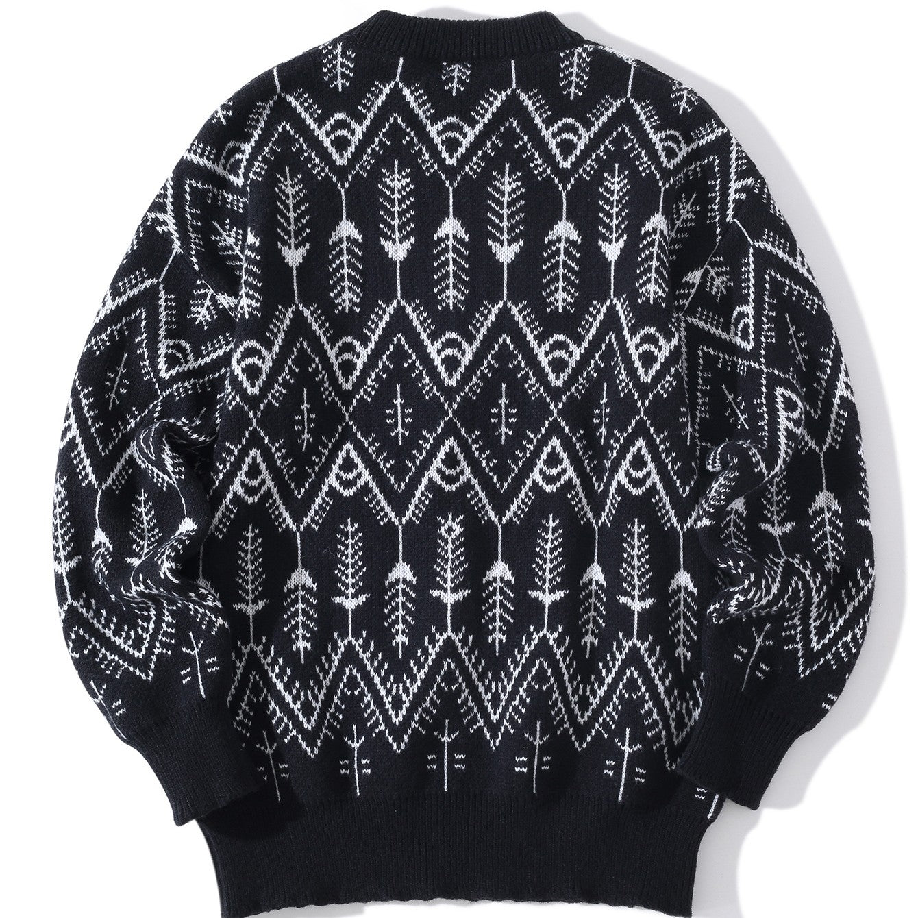 National Fashion Ethnic Style Sweater Autumn And Winter Jacquard Retro Diamond
