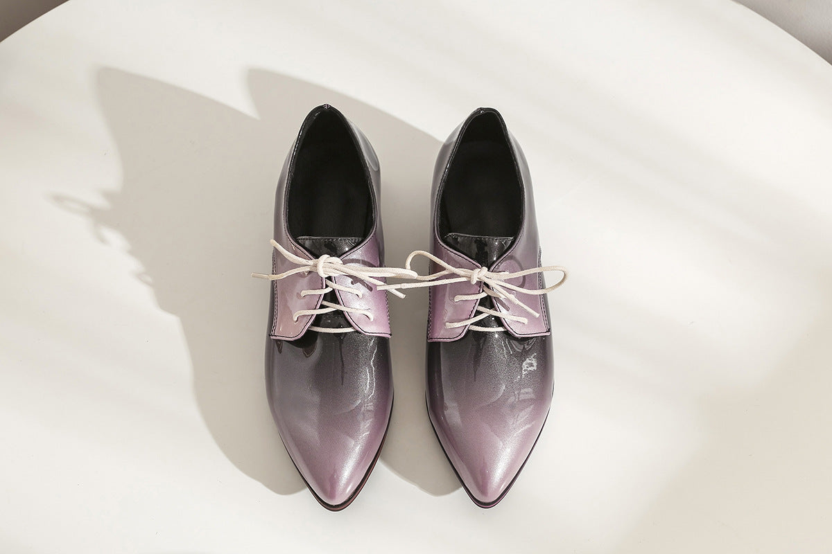 Single low heel women's shoes