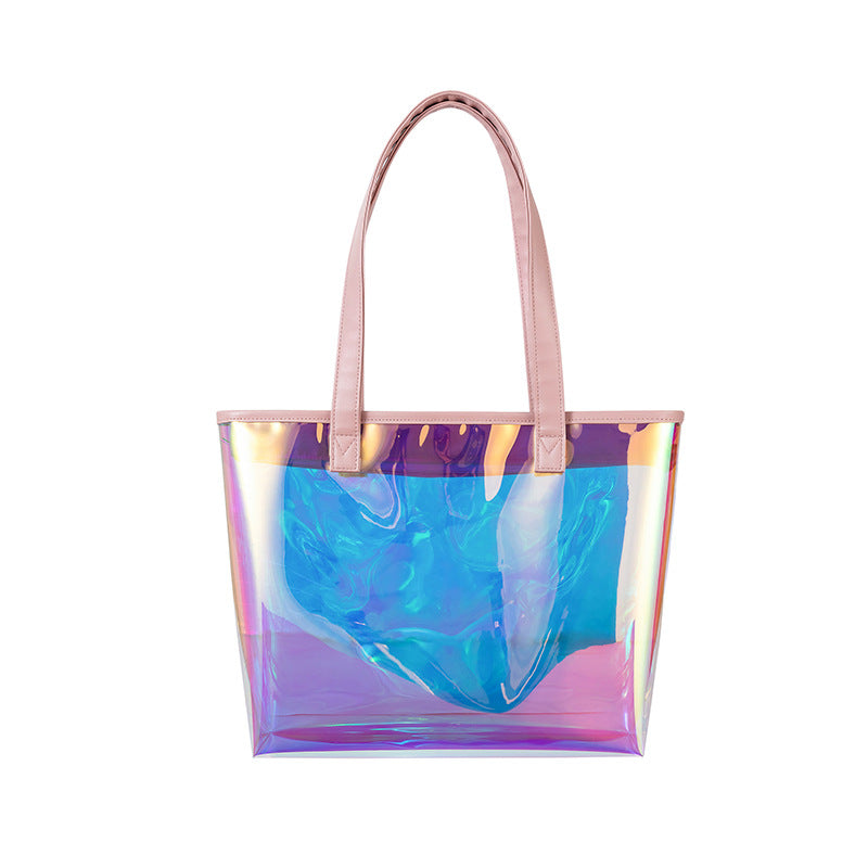 Laser Symphony Large Carrying Bag Transparent Shopping Bag
