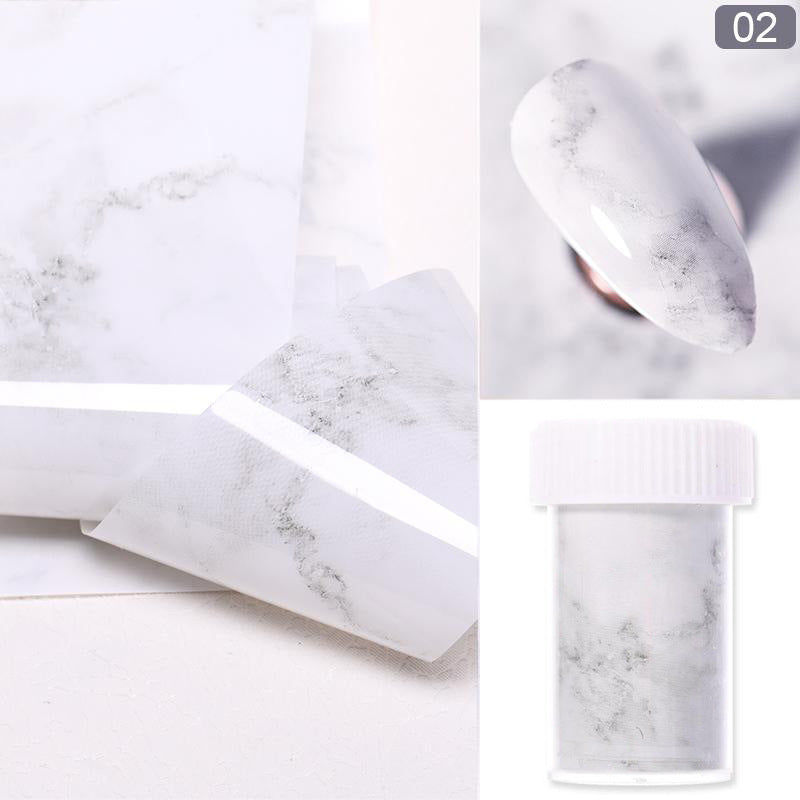 Marble Smudge Pattern Starry Nail Sticker