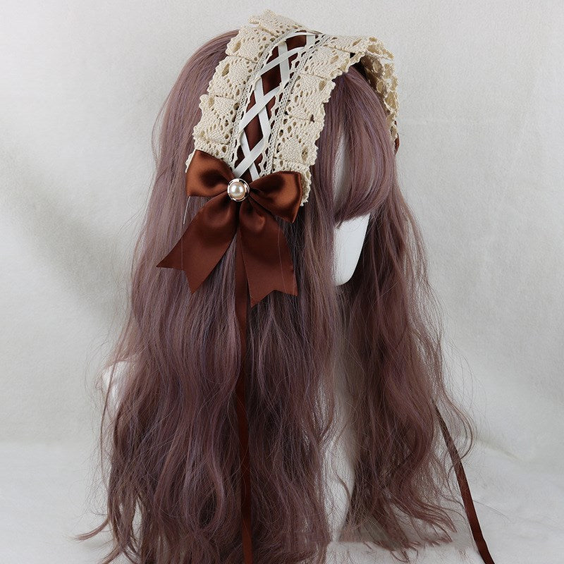 Japanese soft girl Lolita lace headdress