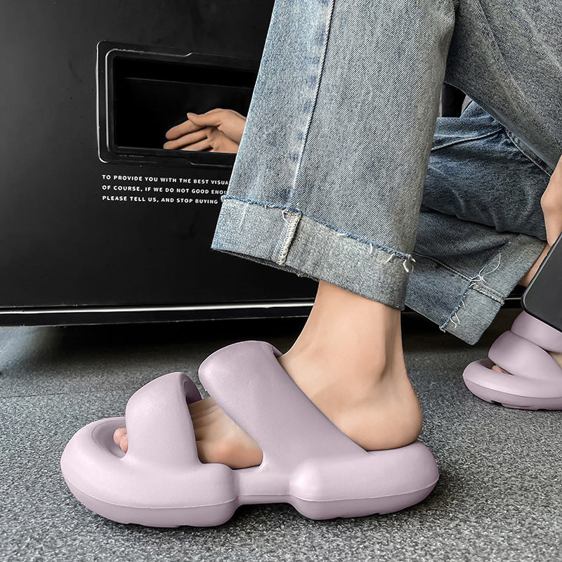 Women's Pudgy Thick-soled Casual Slippers