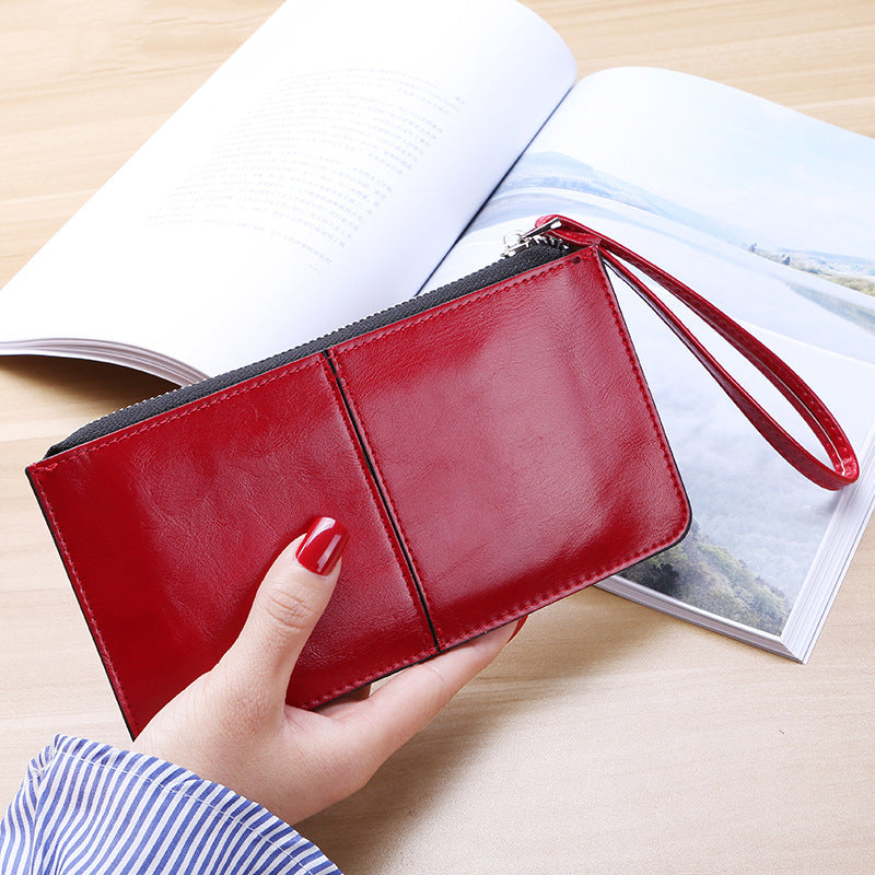Female Long Clutch Women's Multi Card Slots Wallet Multi-function Wristband Wallet