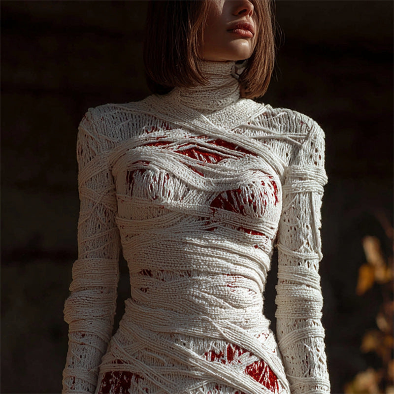 Womens 3D Digital Print Loose Crew-Neck Sweatshirt