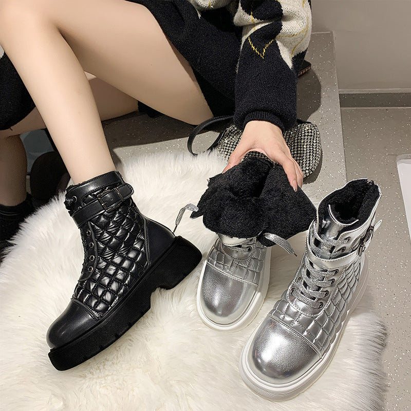 Fashion Plus Size Women's Boots Short Tube Strap