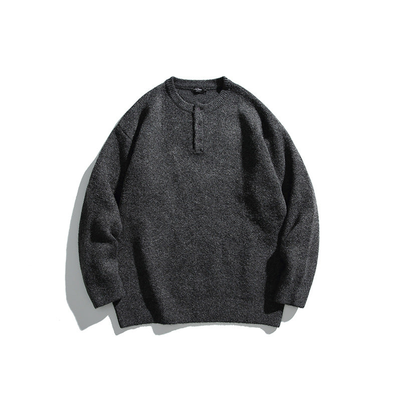 New Men's Twist Braid Sweater Cardigan