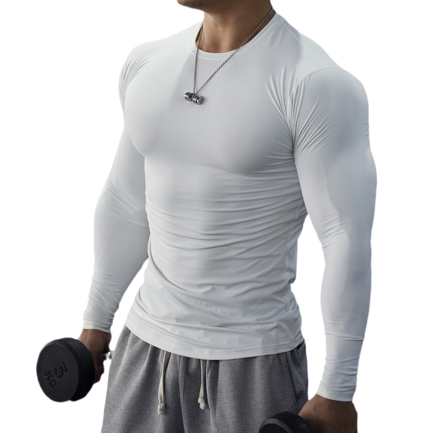 American Fitness Tights Men's Quick-drying Sweat Absorbent Breathable Long Sleeves Slim Fit