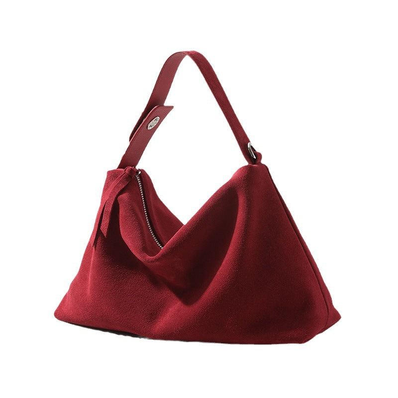 Crossbody Pillow Bag Women's One-shoulder Matte Cowhide Commuter Bag