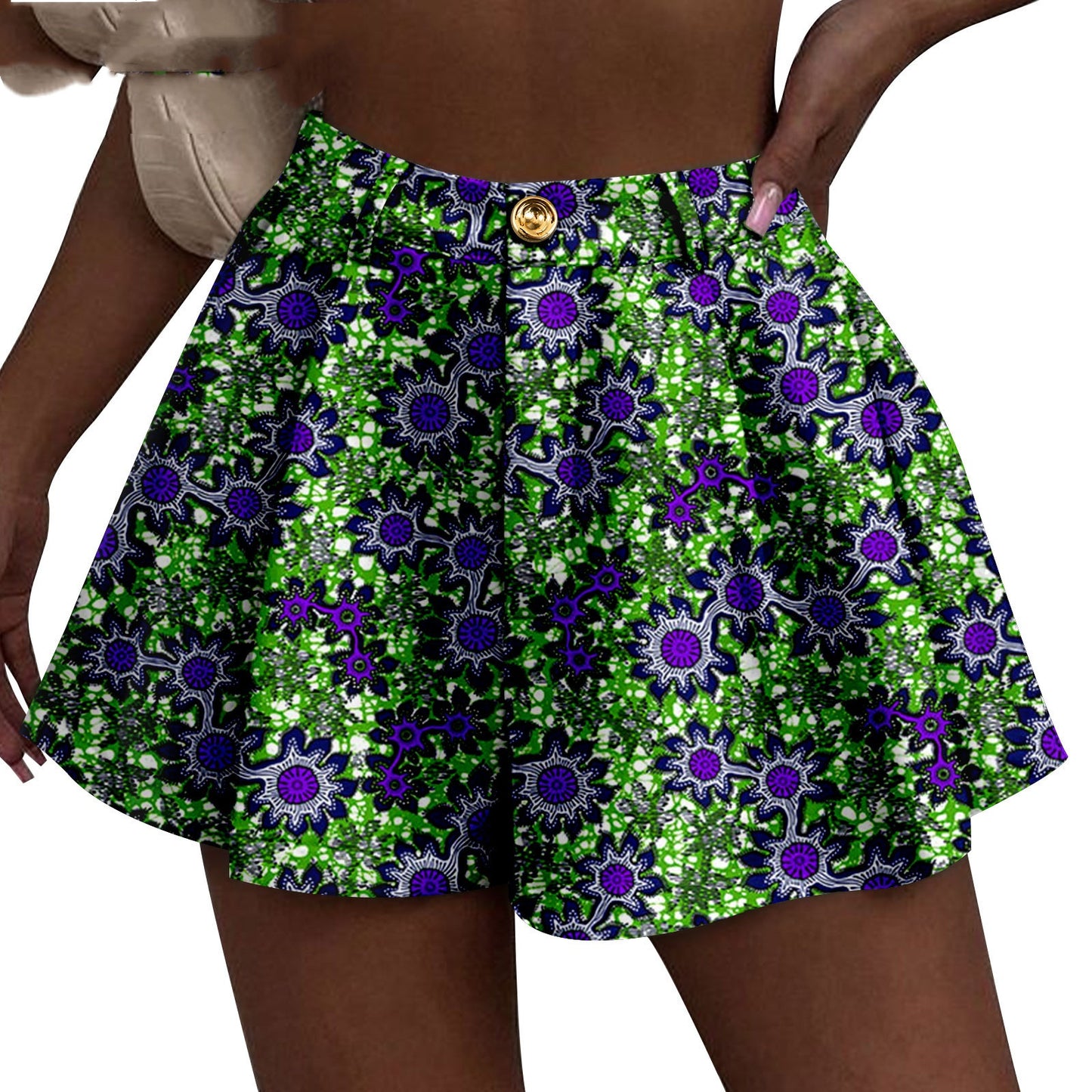 Dobbeltsidet print batikshorts