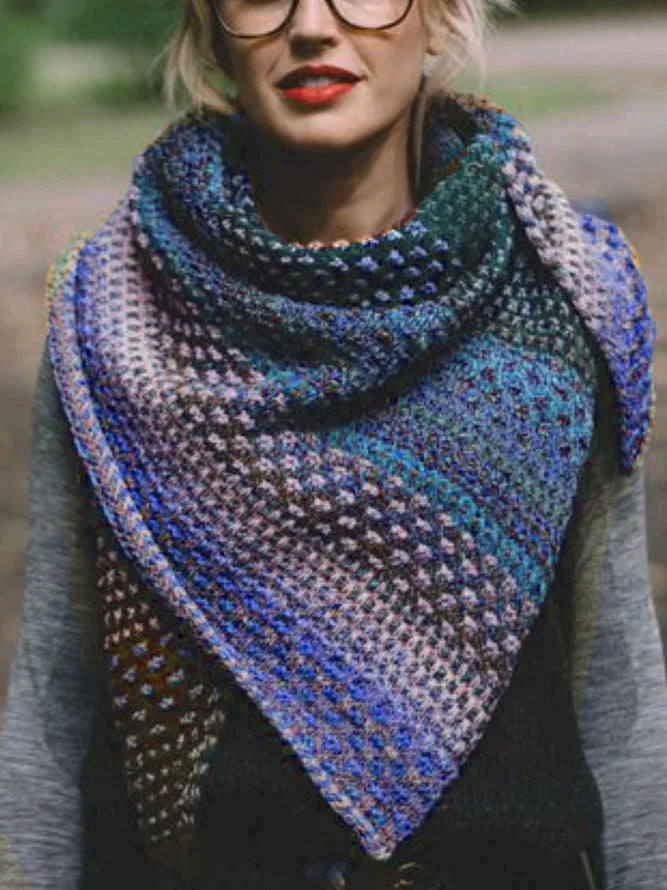 Cashew Flower Pattern Triangle Neck Scarf