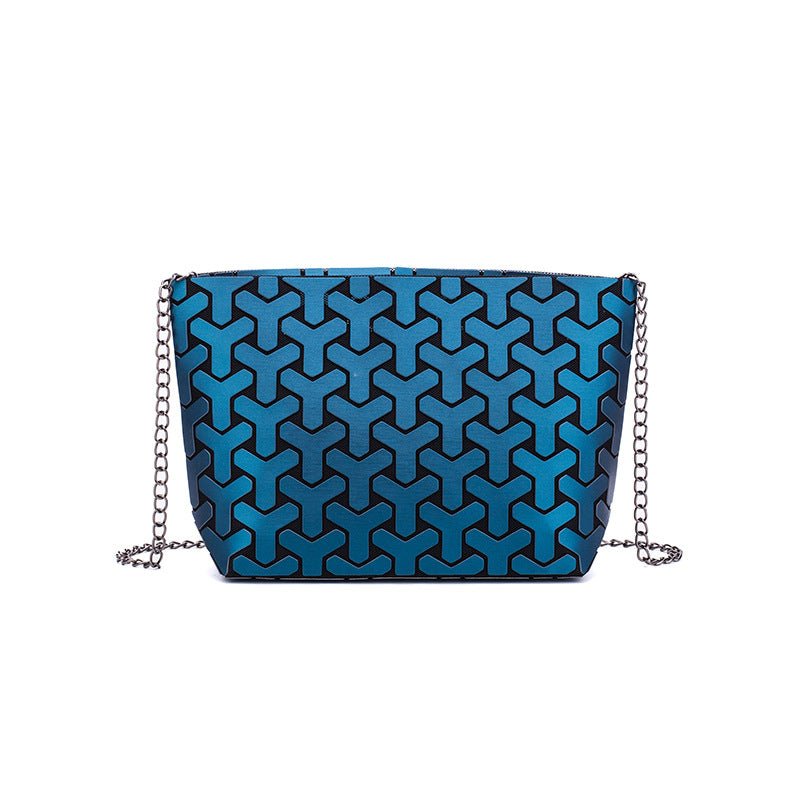 Women's Geometric Rhombus Shoulder Bag Foldable