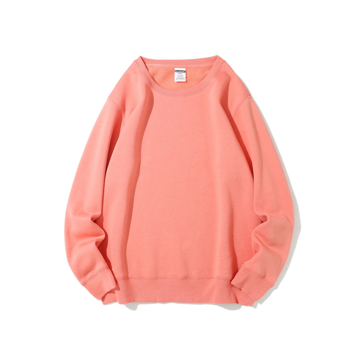 Polar Fleece Rund Hals Sweater Fleeceforet Let Board Candy Color Langærmet Tykket Frakke