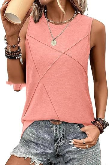 Womens Summer Tank Top Loose-Fit