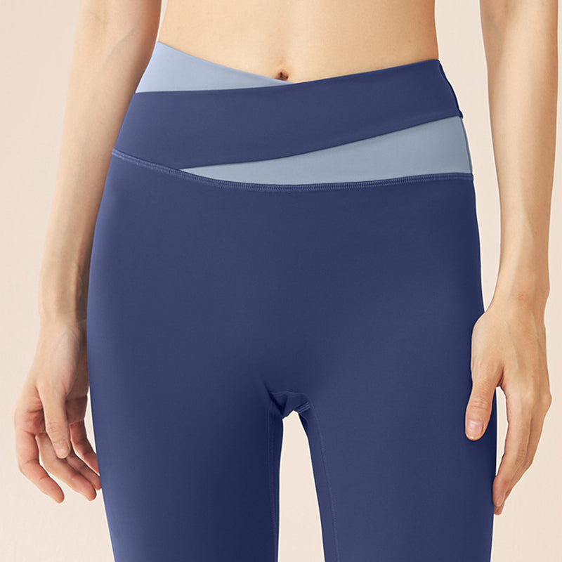 Sammenføjede højtaljede yogabukser Butt Lift Sømløse leggings Hurtigtørrende løbesportsfitnessbukser til kvindetøj