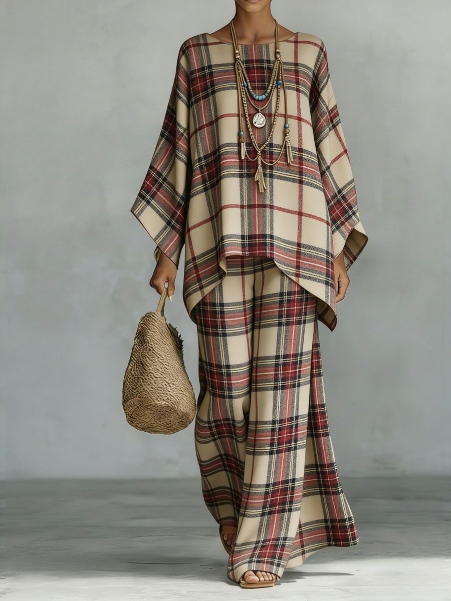 Women's Floral Print Linen Wide-Leg Two-Piece Set