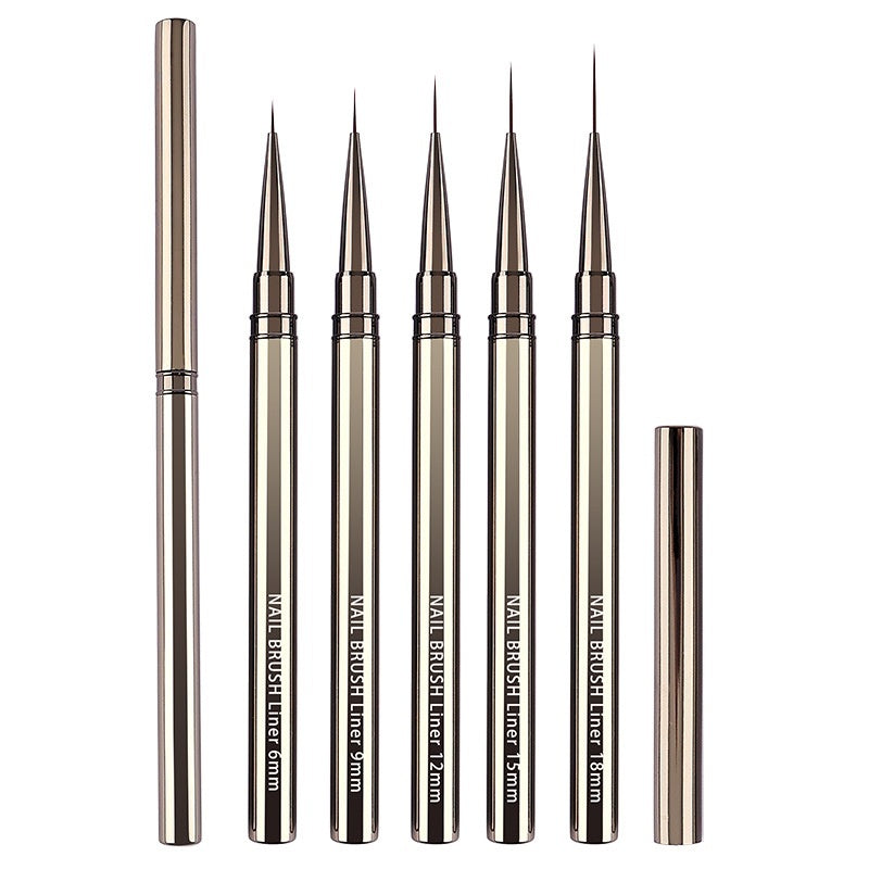 Ultra Fine Manicure Line Drawing Pen Metal Rod 5 PCs Suit Fluoresent Marker Hook Line Pen Manicure