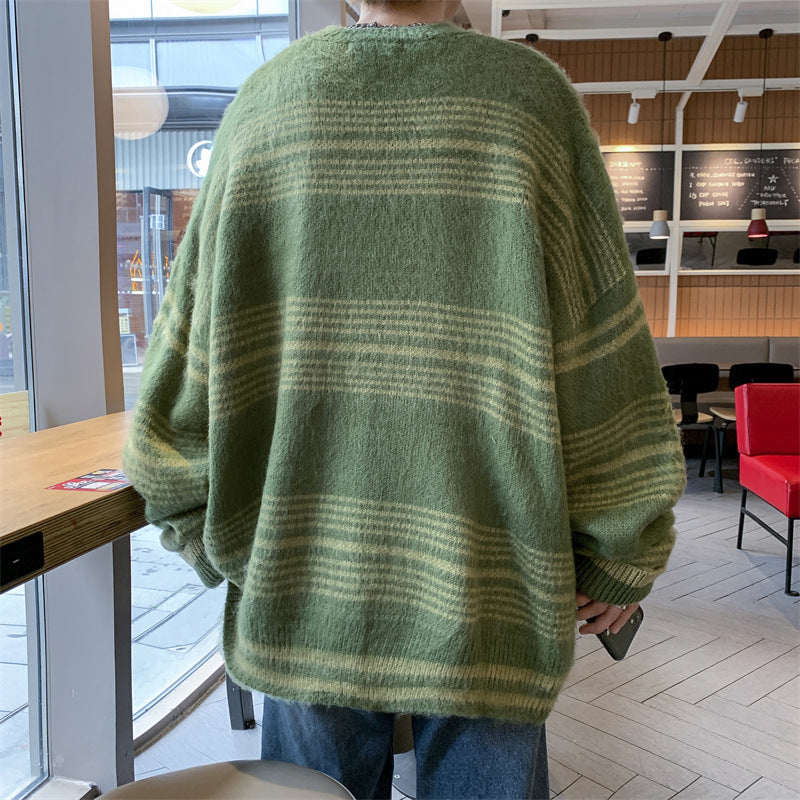 Men's Stylish Retro Minimalism Striped Sweater