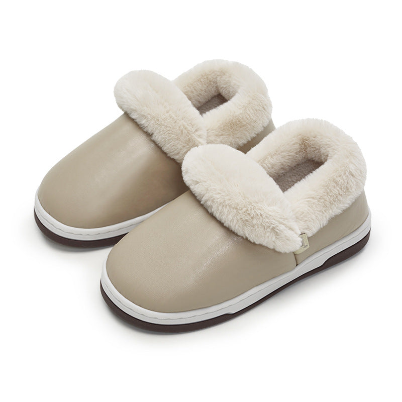 Women's Waterproof Cotton Slippers Autumn And Winter Thick Bottom