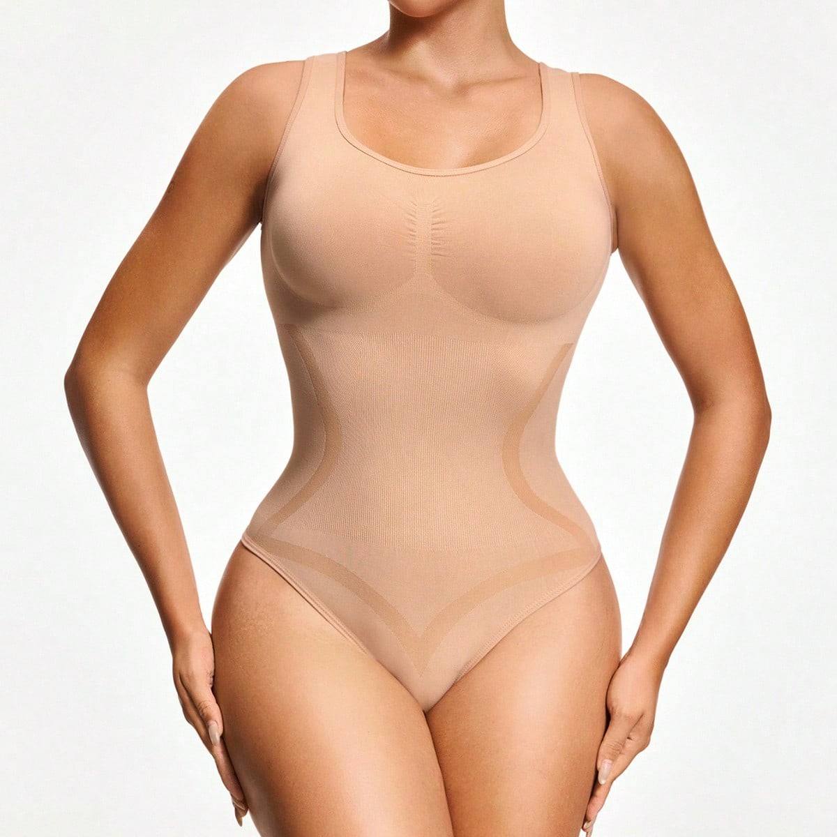 Women's Firm Control Tank Bodysuit - Bust Support & Tummy Butt Contour