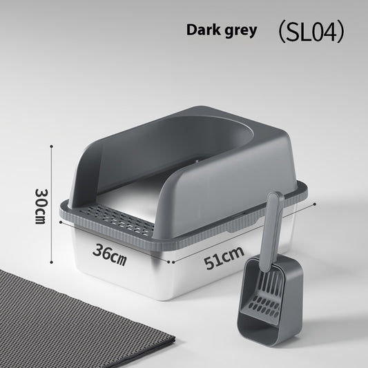 Stainless Steel Litter Box Easy To Clean Widen And Thicken