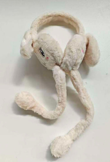 Cute Movable Rabbit-ear Warm Earflap Hat For Kids