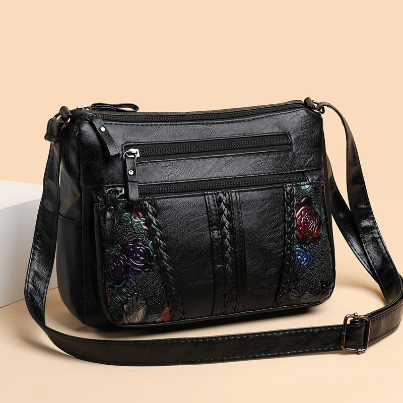 Womens Versatile Minimalist Crossbody Bag With A Large Capacity