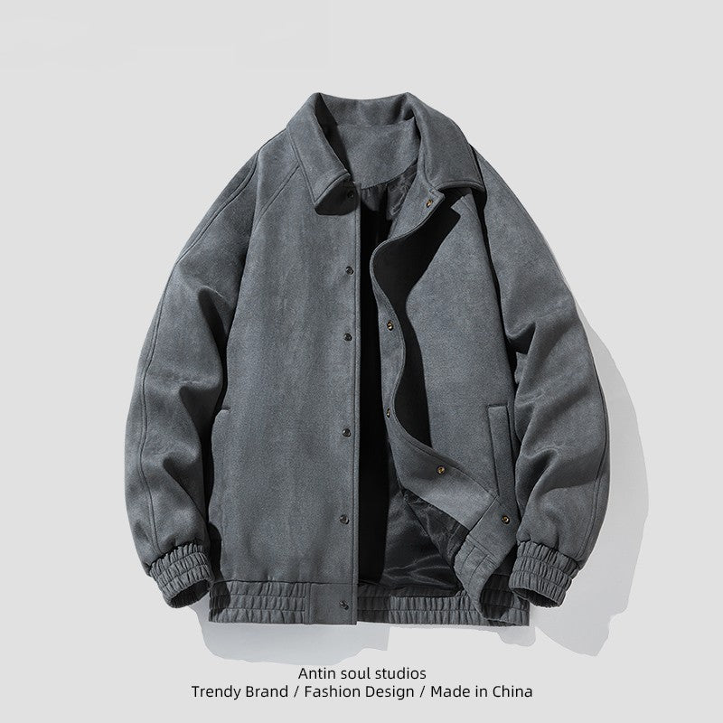 Suede Jacket For Men's American Style
