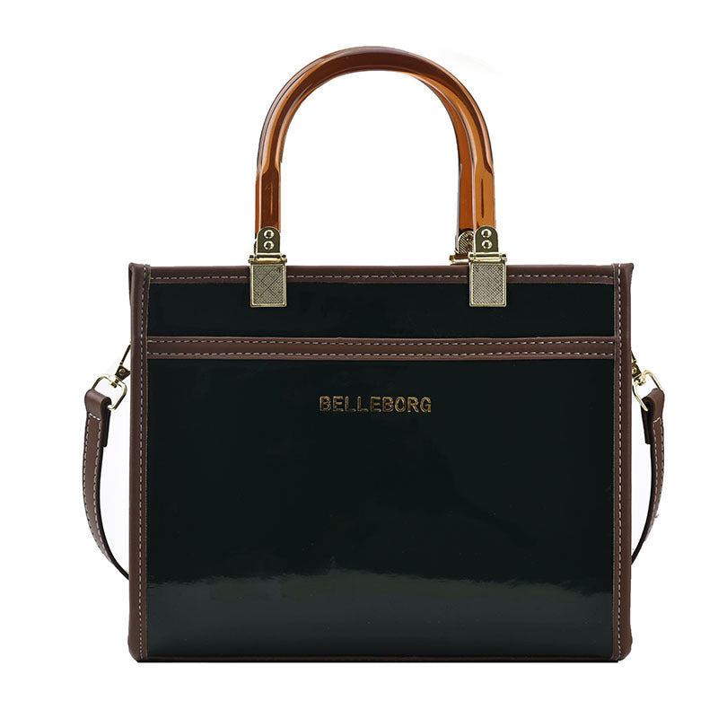 Square Handbag Fashion Gold Glitter Female Bag