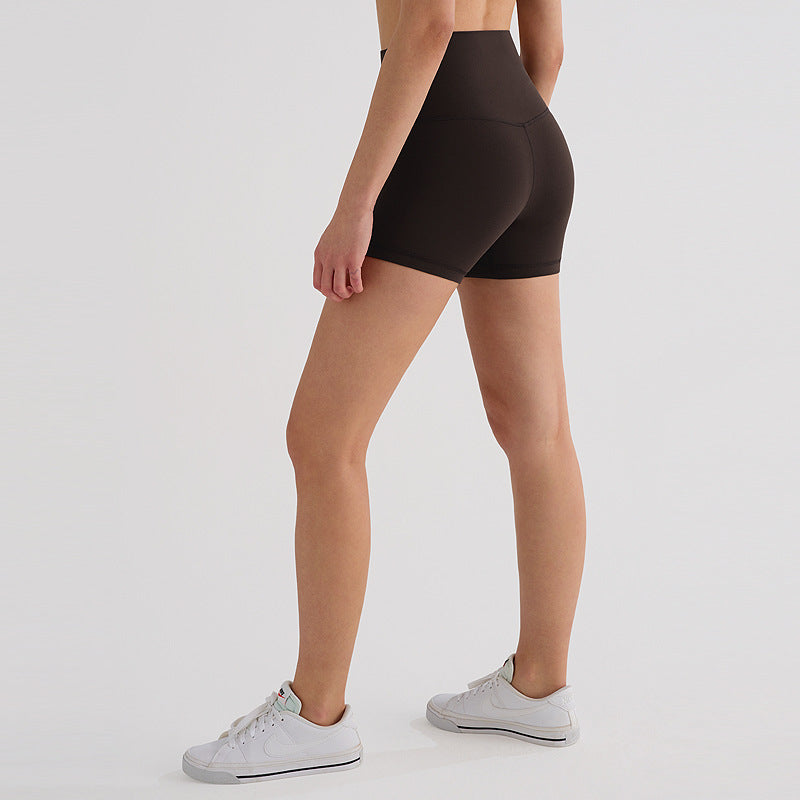 Outerwear-style High-waisted Butt-lifting Fitness Cycling Shorts