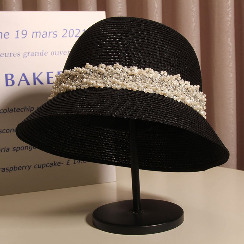 Women's Fashion Temperament Pearl Retro Fisherman Hat