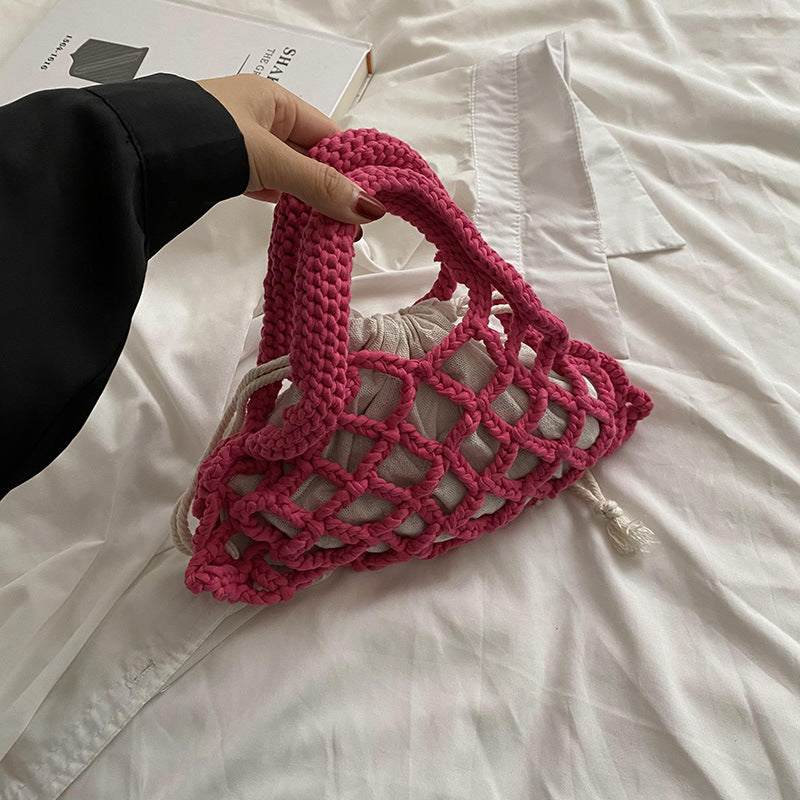 Hand Woven Mesh Bag Ladies Handbag