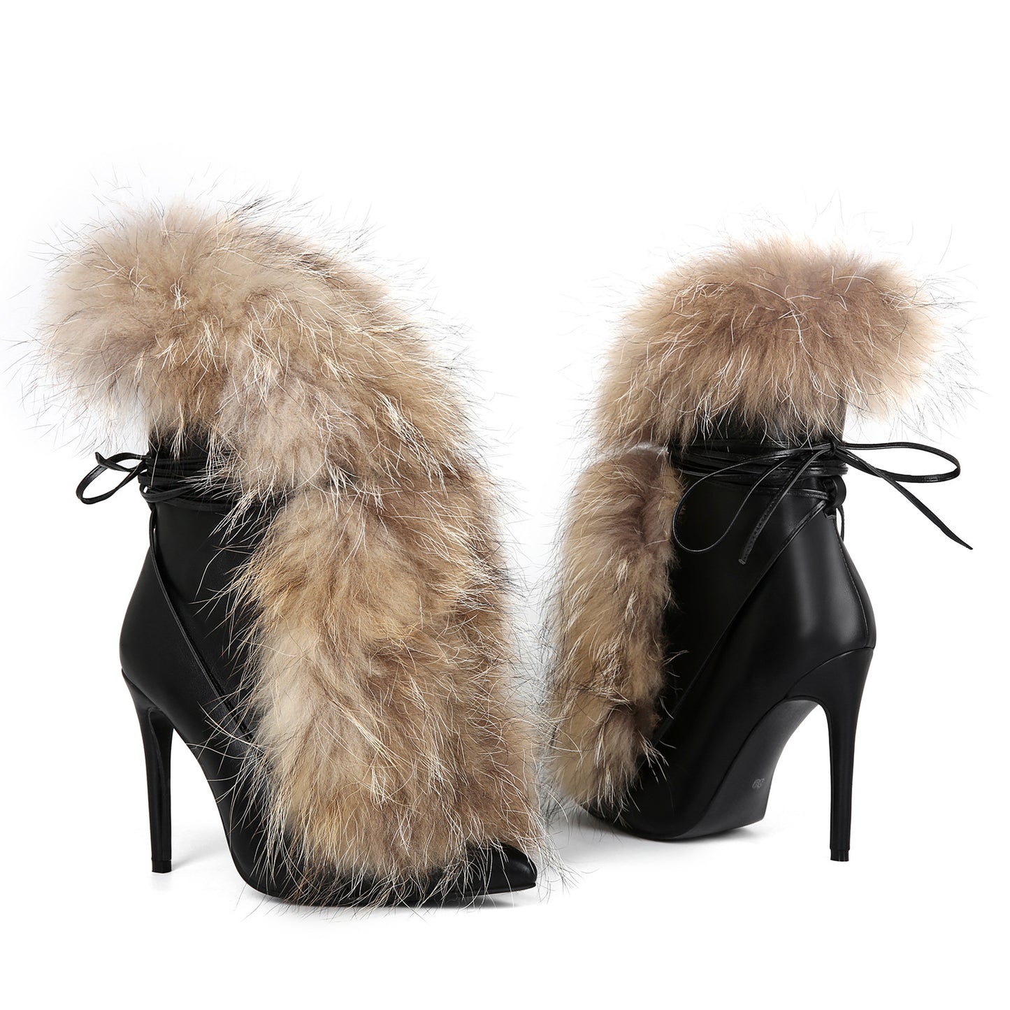 Womens Pointed-Toe Ankle Boots In Plus Sizes With Stiletto Heels