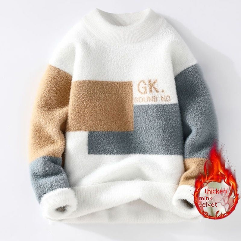 Mink Sweater Men's Warm Bottoming Shirt Trendy Sweater