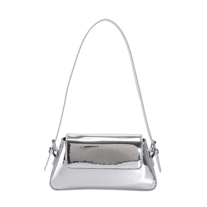 Women's Fashion Patent Leather Glossy Single Shoulder Crossbody Bag