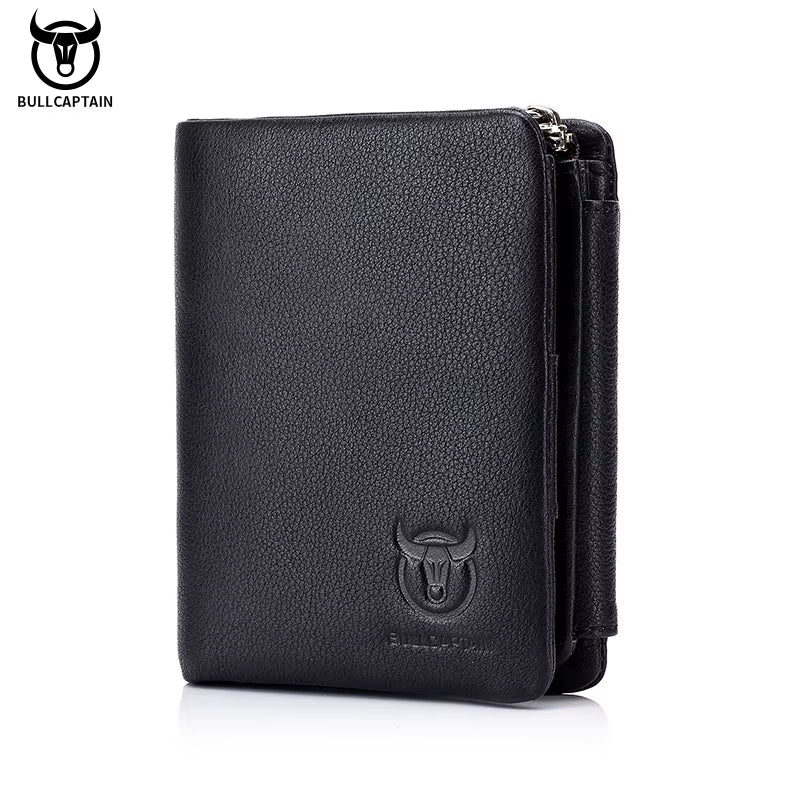 Brand Leather RFID Retro Wallet Men'S Small Zipper Wallet Card Bag Men'S Wallet Clutch