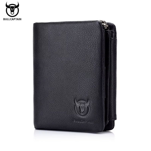 Brand Leather RFID Retro Wallet Men'S Small Zipper Wallet Card Bag Men'S Wallet Clutch