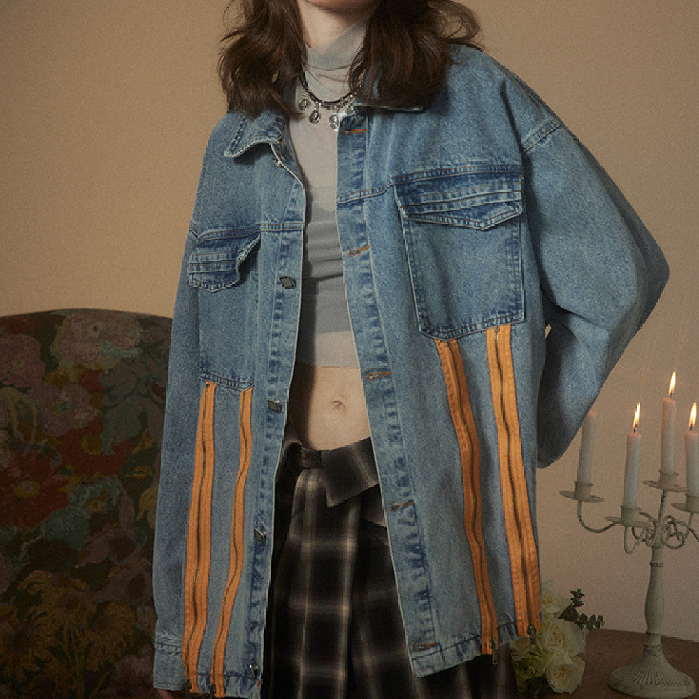 Fashion Retro Washed Denim Jacket