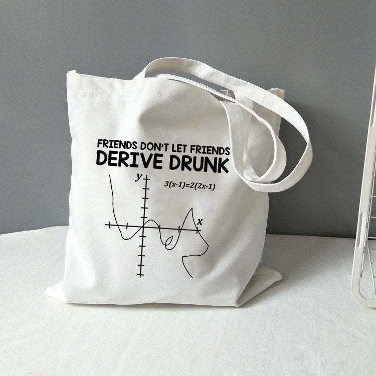 Chemistry Tote Bag Canvas All You Need Is Love Math Graphic