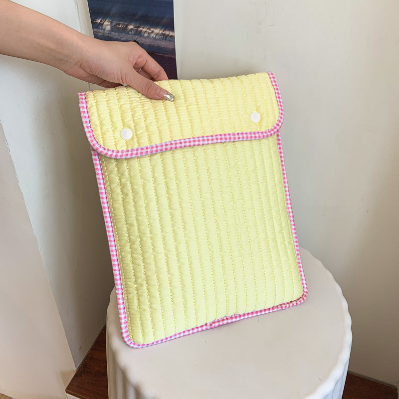 Korean Version Of Ins Envelope Embroidered Fabric Inner Liner Bag