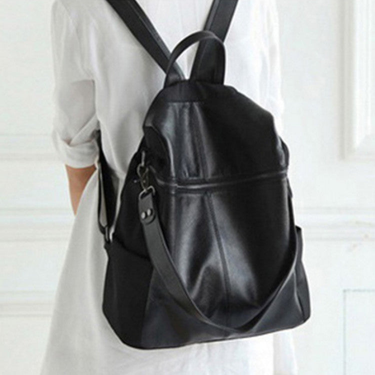 Genuine Leather Women's Large Capacity Retro Backpack