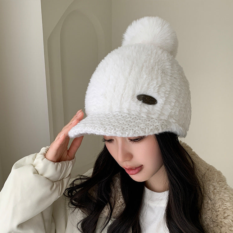 Autumn Winter Berber Fleece Warm Peaked Cap
