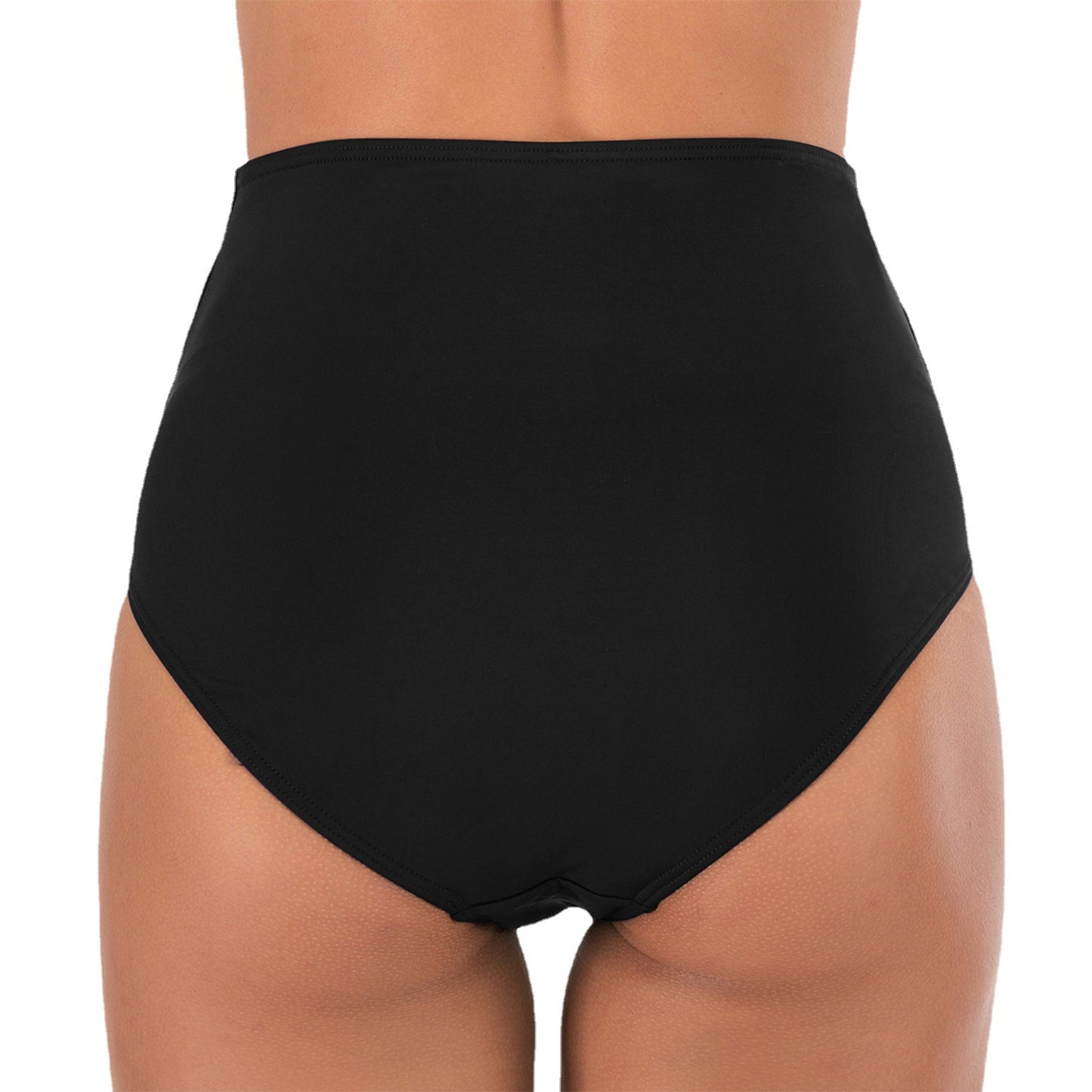 High-waisted Pleats In Solid Color Briefs Are Fashionable