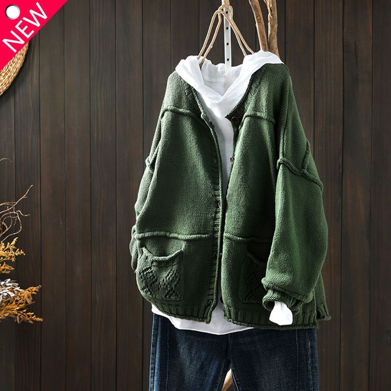 Women's Vintage Distressed Stitching Knitted Sweater