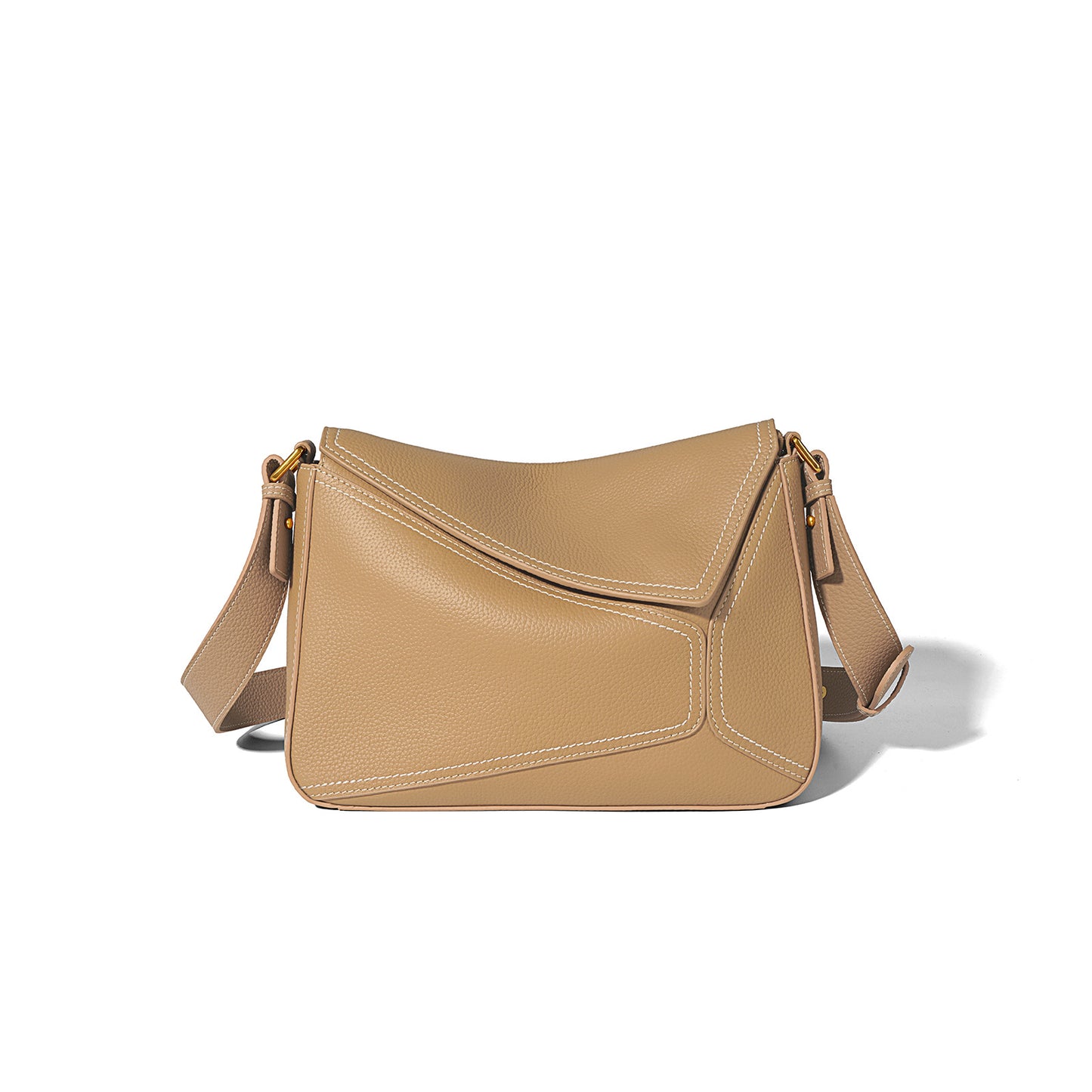 Women's First Layer Cowhide Geometric Tote Bag