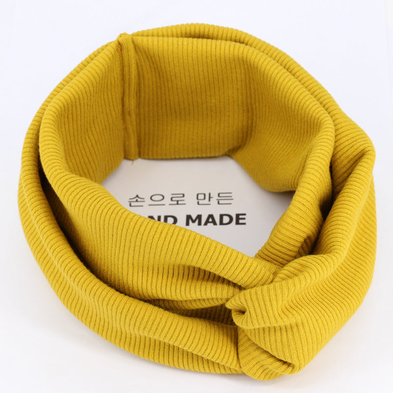 Cross Headband Wild Horizontal Knit Elastic Wool Headband