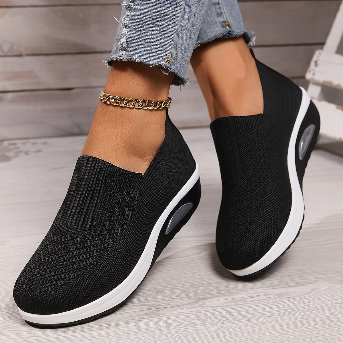 Fashionable Versatile Simple Plus-size Slip-on Casual Women's Shoes