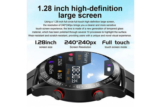 2024 New Bluetooth Call Smart Watch Men Heart Rate Monitor Sport Fitness Tracker Bluetooth Music Smartwatch for Mens Android IOS - Black Steel Belt